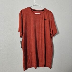 Nike Men’s Dri-FIT Heathered Orange Crew T-Shirt Sz XL
